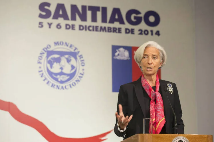 Christine Lagarde: "Aguardo o primeiro discurso do novo ministro da Fazenda [Joaquim Levy]" (Stephen Jaffe/IMF Staff Photograph/Reuters)