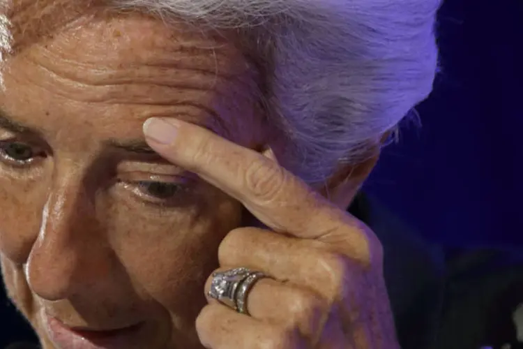 
	Christine Lagarde: &quot;o mundo precisa mirar mais alto e tentar mais forte&quot;
 (Philippe Wojazer/Reuters)