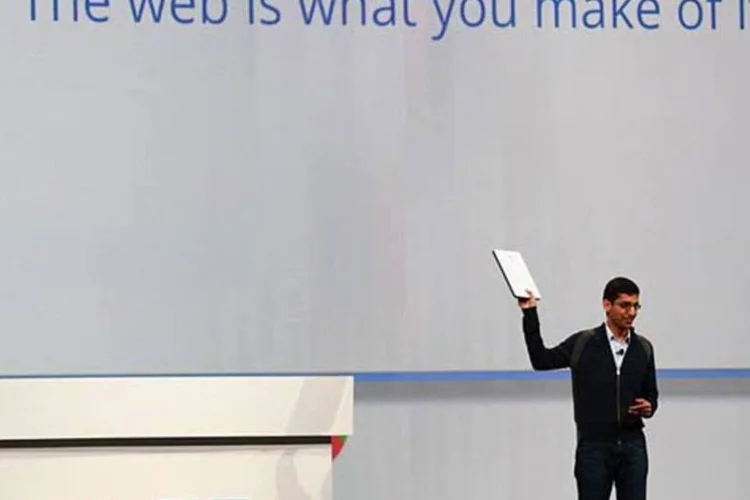 Laptops equipados com o Chrome e projetados especialmente para acesso à Web, produzidos pela Samsung Electronics e Acer, chegarão ao mercado em junho (GoogleI/O 2011/Divulgação)
