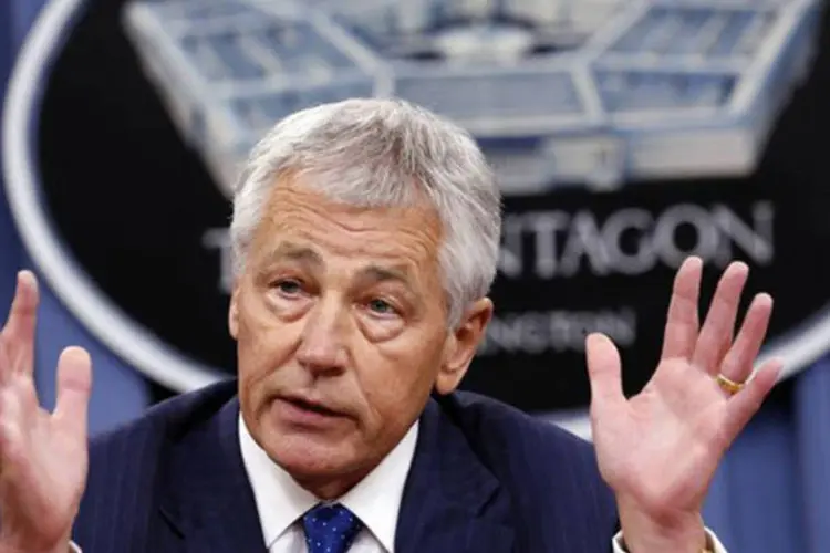 
	Ministro da Defesa dos EUA, Chuck Hagel:&nbsp;&quot;manteremos este ritmo&quot;
 (Kevin Lamarque/Reuters)