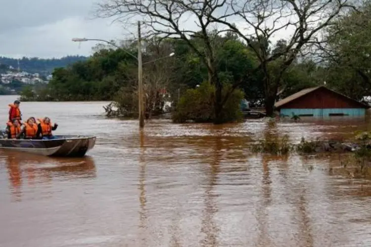 Chuvas no Rio Grande do Sul: a área do alerta inclui dezenas de municípios do estado, entre eles a capital Porto Alegre (Agência Brasil)