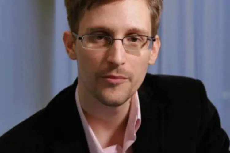 
	Edward Snowden:&nbsp;NSA&nbsp;divulgou o que diz ser &uacute;nica mensagem dele nos arquivos sobre assunto
 (Channel 4/AFP)