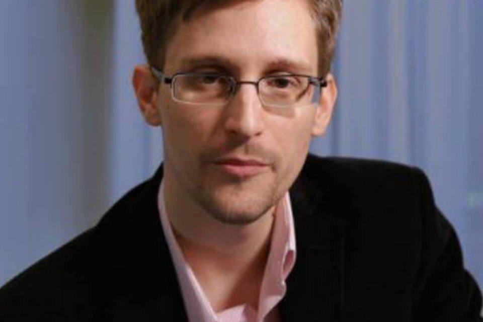 O ex-técnico da CIA Edward Snowden: segundo Snowden, com o matéria coletado é possível, por exemplo, elaborar uma lista de homossexuais ou cristãos no Egito (Channel 4/AFP)