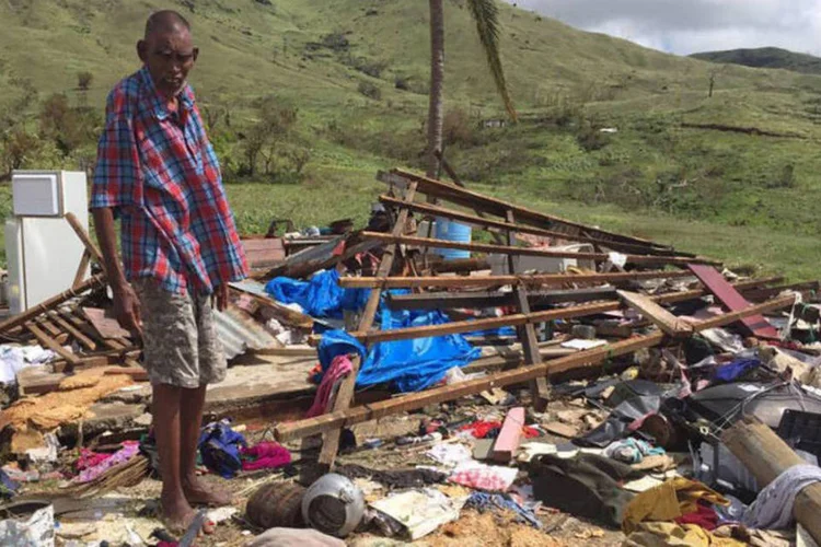 
	Ciclone: as ag&ecirc;ncias humanit&aacute;rias das Na&ccedil;&otilde;es Unidas estimam que mais de 800 casas tenham sido destru&iacute;das
 (Feroz Khalil / MAI LIFE MAGAZINE / AFP)