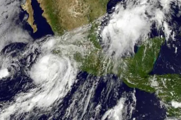 
	Imagem de ciclone em forma&ccedil;&atilde;o no Golfo do M&eacute;xico em 6 de julho de 2013
 (©afp.com)