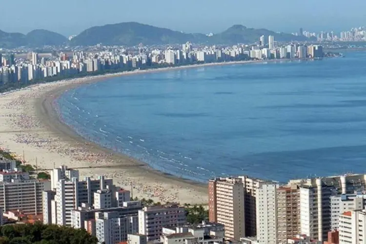 Santos: parte do território da cidade será invadido pelo mar (Wikimedia Commons)