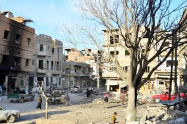 Cidade síria de Yabrud: "O exército tomou o controle total da localidade de Al-Sahel, na região de Yabrud, depois de ter matado vários terroristas", disse televisão síria (Ali Diab/AFP)