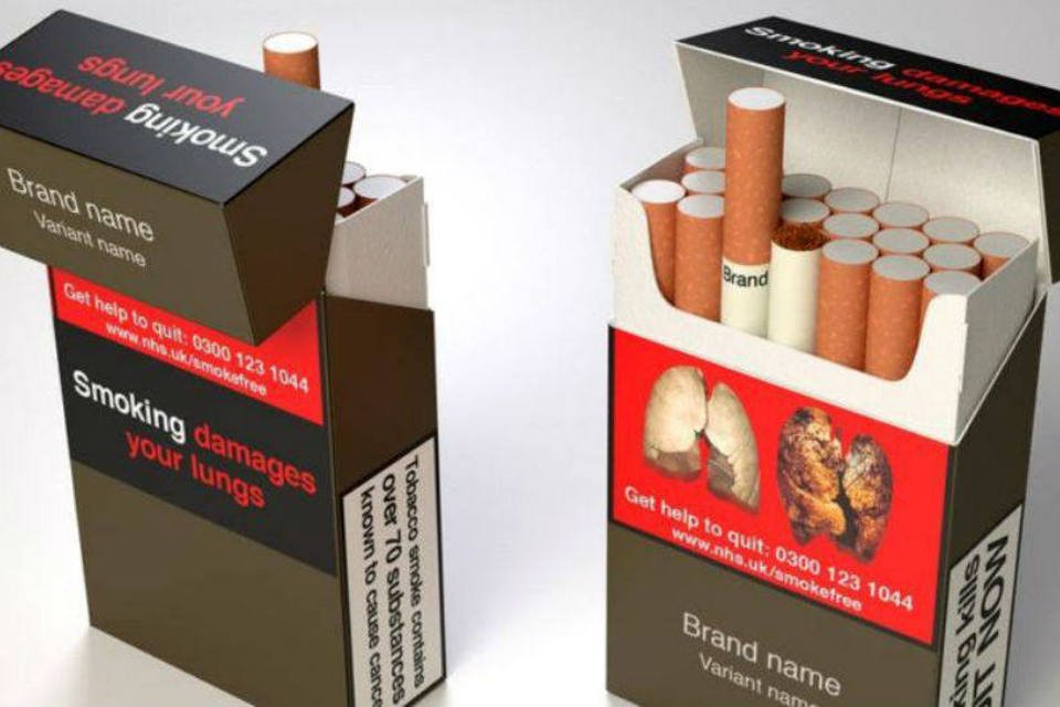 Maços de cigarro com "a cor mais feia do mundo": depois da Austrália, França e Reino Unido adotaram a cor (Reprodução)