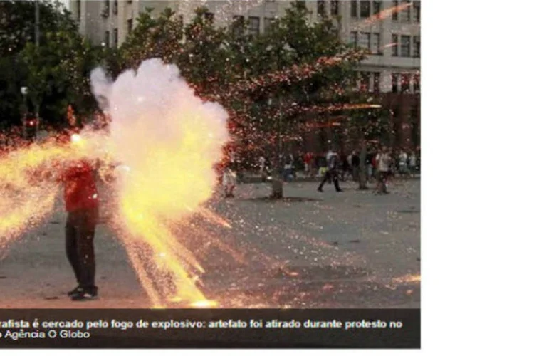 
	Cinegrafista da Band: Santiago Andrade teve morte cerebral hoje ap&oacute;s ser atingido na cabe&ccedil;a por um roj&atilde;o durante uma manifesta&ccedil;&atilde;o no Rio
 (Reprodução/ O Globo)