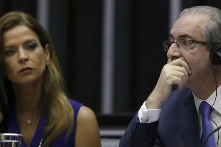 Claudia Cruz e seu marido Eduardo Cunha, dia 05/11/2015 (Ueslei Marcelino/Reuters)