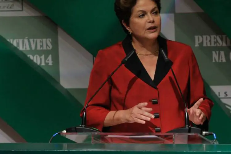 
	Dilma Rousseff: &quot;meu compromisso &eacute; com o centro da meta [de 4,5%]&quot;
 (Antonio Cruz/Agência Brasil)