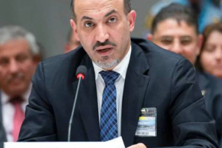 O presidente da Coalizão Nacional Síria, Ahmad Al Jarba: diálogo de surdos tornou impossível chegar a um acordo sobre o futuro de Bashar al-Assad (Jean-Marc Ferre/AFP)