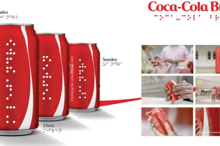 
	As latas da Coca-Cola em Braille foram criadas especialmente para esta a&ccedil;&atilde;o e, por ora, n&atilde;o ser&atilde;o comercializadas
 (AdNews)