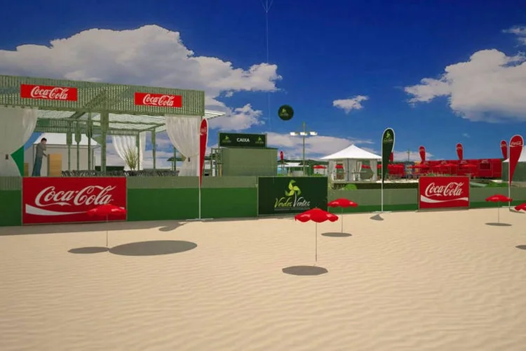 
	Croqui do espa&ccedil;o localizado na praia de Maresias, no litoral de S&atilde;o Paulo: objetivo &eacute; incentivar a&ccedil;&otilde;es em defesa do meio ambiente e promover atividades esportivas
 (Divulgação/Coca-Cola Femsa Brasil)
