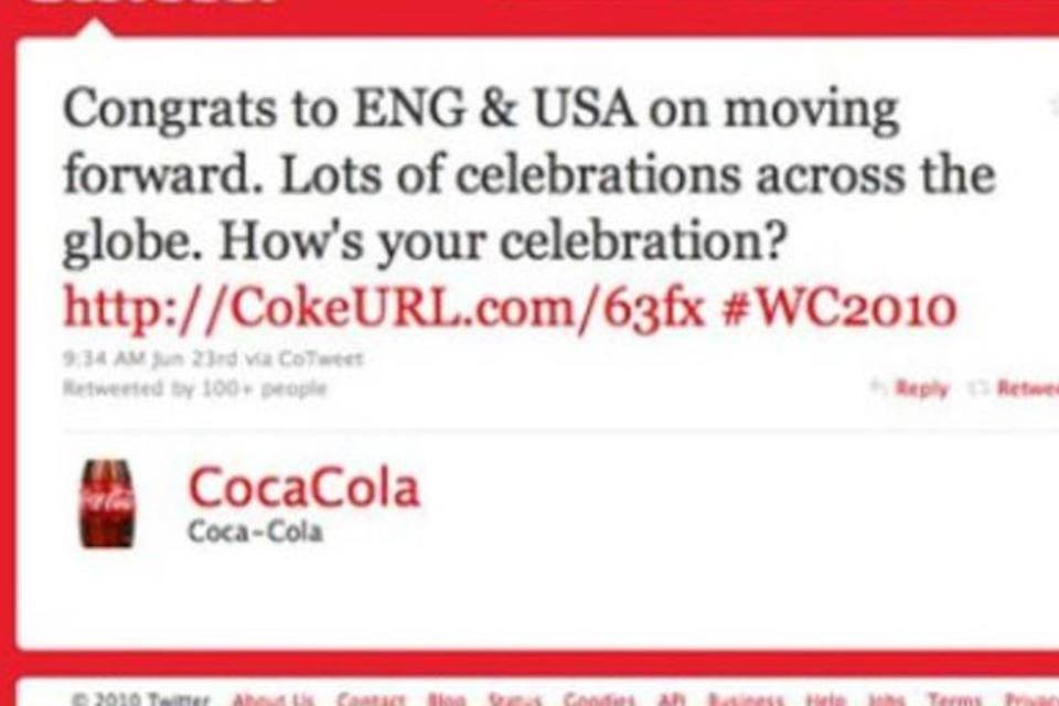 Coca-Cola tem 3,6 mi de impressões por hora em tweet patrocinado
