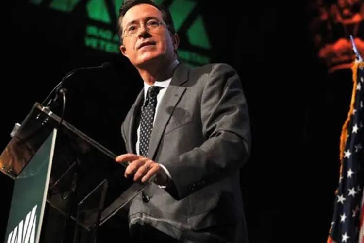 Stephen Colbert lançou candidatura para satirizar o sistema de financiamento das campanhas presidenciais neste ano (Getty Images)