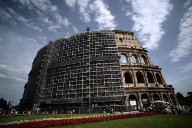 Vista do Coliseu, em Roma, Itália: imperador Augusto morreu em 19 de agosto de 14 d.C (Filippo Monteforte/AFP)