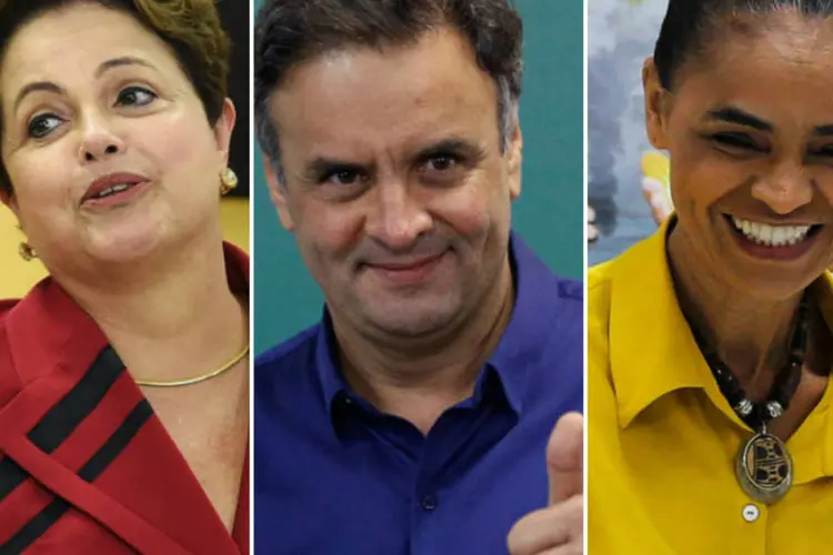 
	Dilma, A&eacute;cio e Marina: atua&ccedil;&otilde;es diferentes nas redes sociais
 (REUTERS/Edison Vara, Washington Alves e Sergio Moraes)