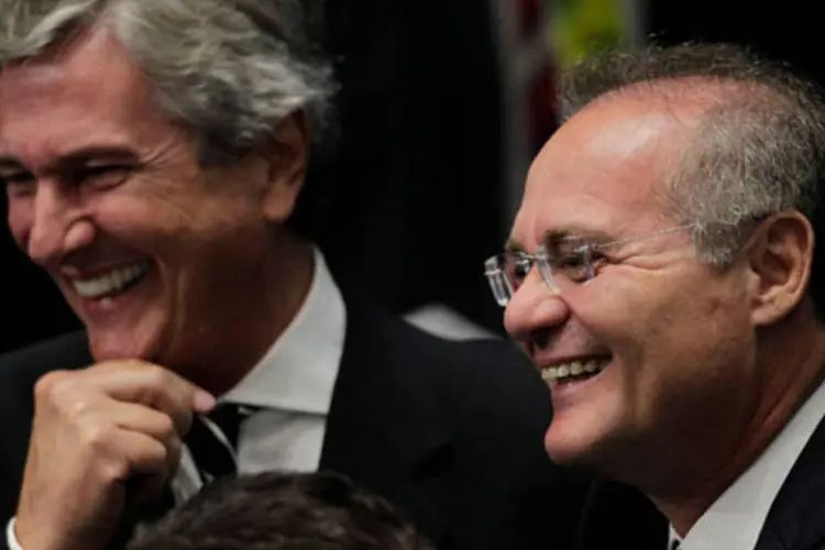 Senadores Fernando Collor e Renan Calheiros (REUTERS/Ueslei Marcelino)