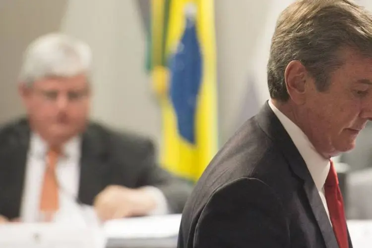 Collor e Janot em sabatina no Senado (Marcelo Camargo/Agência Brasil)