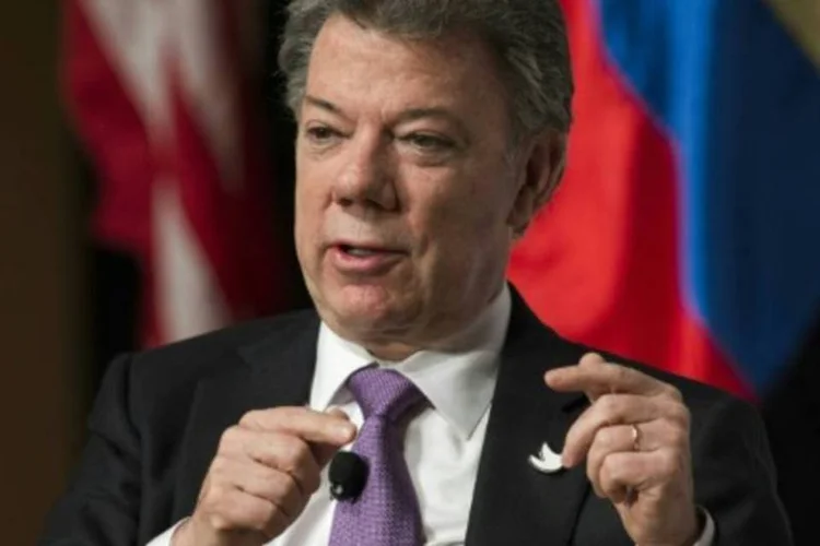 
	Juan Manuel Santos: o presidente fez um pronunciamento e lembrou que a pesquisa popular sobre os acordos foi uma promessa desde o in&iacute;cio do processo
 (AFP/Arquivos / SAUL LOEB)