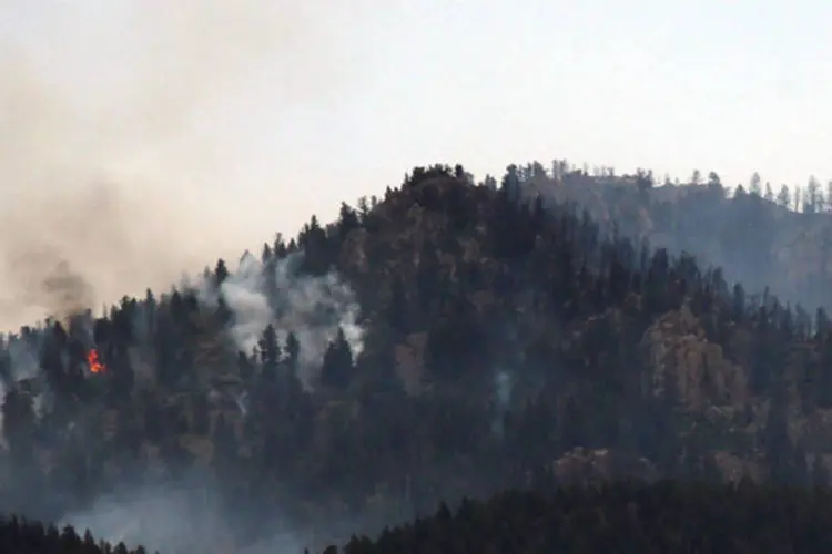 Fogo na região do Waldo Canyon, no Colorado, Estados Unidos: o incêndio começou na última semana e, até o momento, as causas ainda são desconhecidas (Spencer Platt/Getty Images)