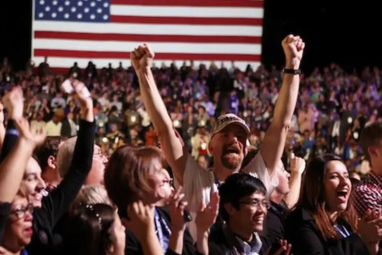 Comemoração da eleição de Obama em Chicago (Reuters)
