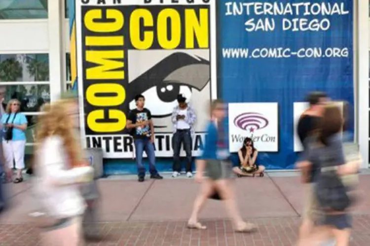 Entrada da Comic-Con: muitos participantes do evento recebem com satisfação o apelido de geeks ou nerds (Jerod Harris/Getty Images/AFP)