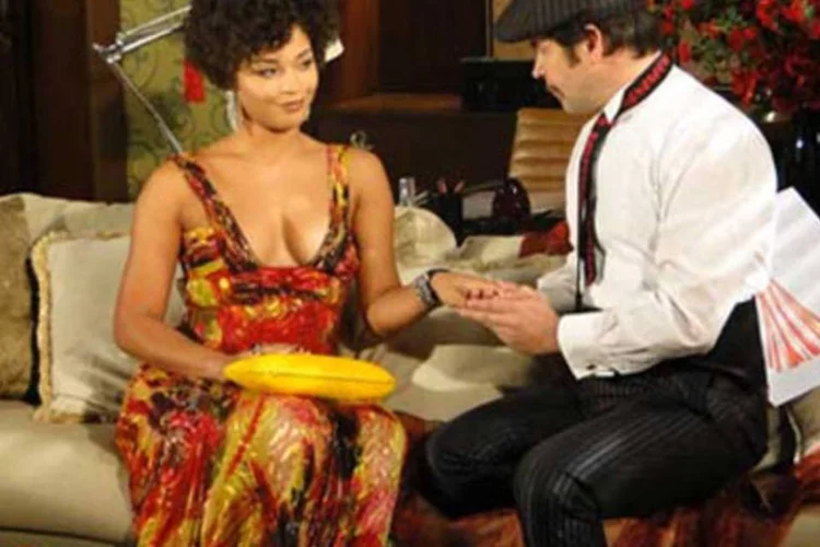 Um dos vestidos da marca na novela das sete da Rede Globo
