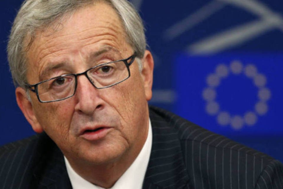 Jean-Claude Juncker: "Parabéns, Emmanuel Macron! Feliz porque os franceses escolheram um futuro europeu", disse (Vincent Kessler/Reuters)