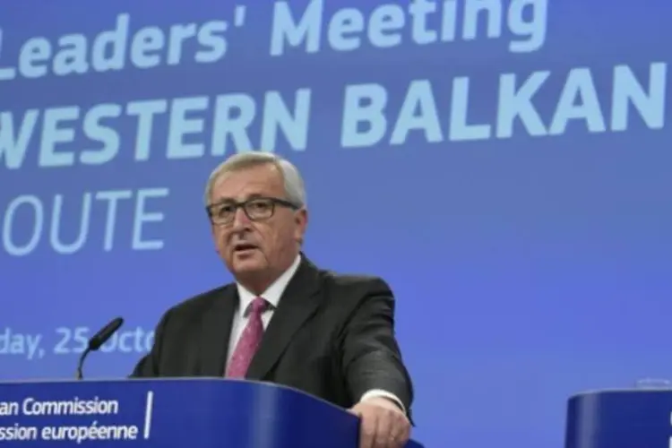 O presidente da Comissão Europeia, Jean-Claude Juncker: "o presidente e o chanceler repetiram sua posição comum: as cercas não têm lugar na Europa", afirmou porta-voz (John Thys/AFP)