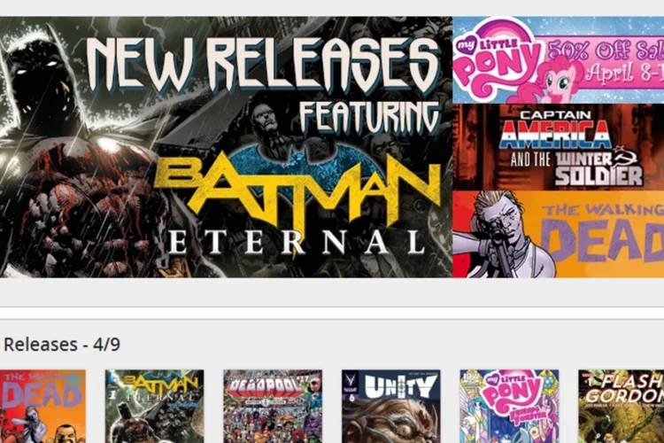 Comixology: site foi comprado pela Amazon nesta quinta-feira (Reprodução/Comixology)