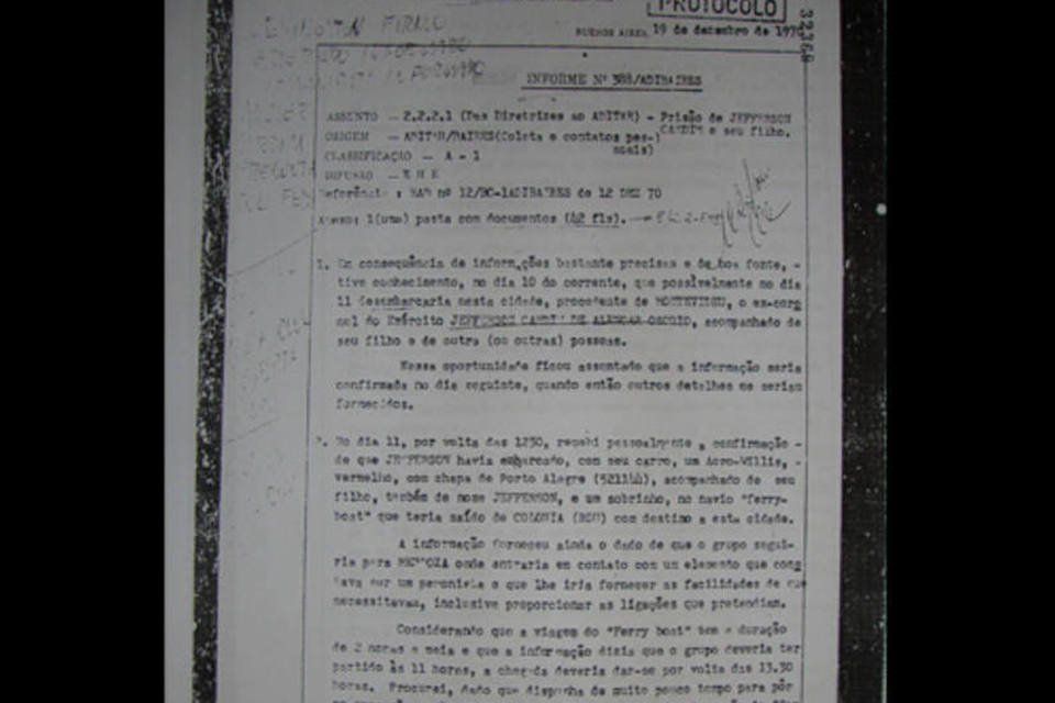 Documentos mostram que Operação Condor começou em 1970