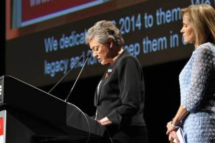 A francesa Françoise Barre-Sinoussi discursa na abertura da conferência (Esther Lim/AFP)