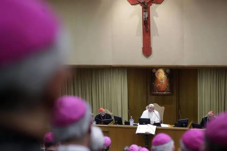 Papa Francisco lidera a Conferência Italiana de Bisco durante encontro no Vaticano (Max Rossi/Reuters)