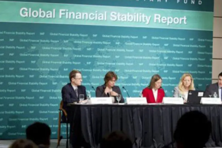 Conferência do FMI na capital norte-americana, Washington (Stephen Jaffe/AFP)