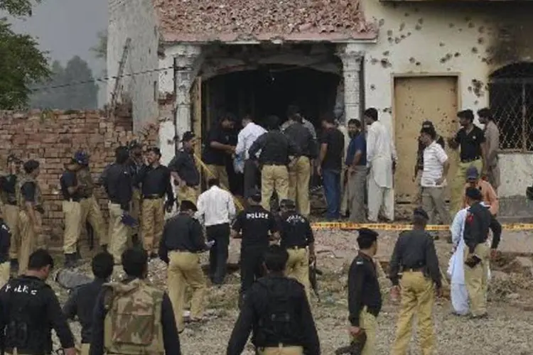 Local de confronto no Paquistão: ao menos um agente e um insurgente morreram (Arif Ali/AFP)