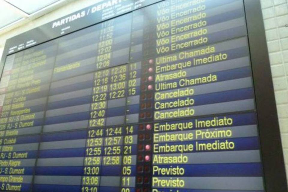 Atrasos nos aeroportos caíram quase 40% em 1 ano