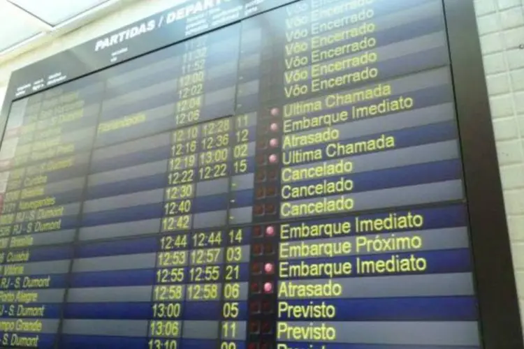 A Infraero não sabe para qual aeroporto os voos estão sendo desviados (Daniela Moreira/EXAME.com)