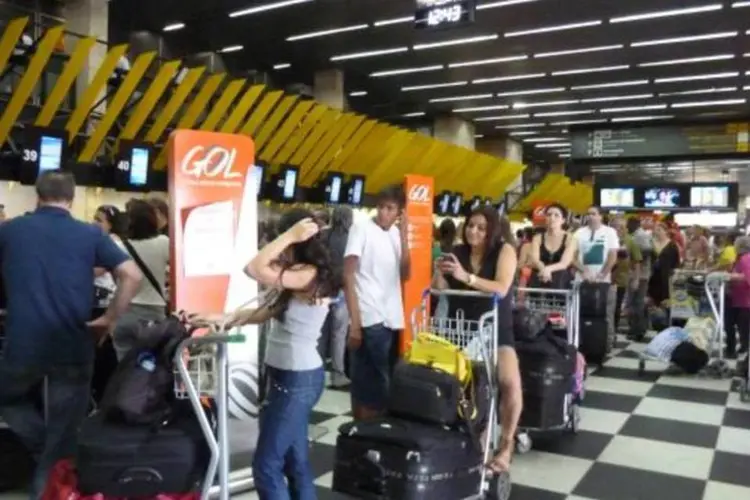 Aeroporto de Congonhas nessa semana: Os aeroviários suspenderam ontem a greve que haviam iniciado na quinta-feira em alguns Estados (Daniela Moreira/EXAME.com)