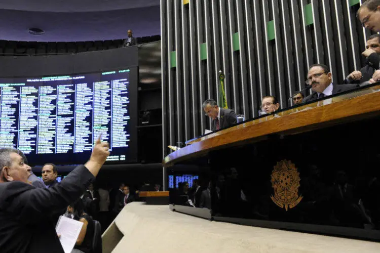 
	Sess&atilde;o do Congresso Nacional para a an&aacute;lise de trinta vetos presidenciais foi marcada por bate boca entre os parlamentares
 (Luis Macedo/ Câmara dos Deputados)