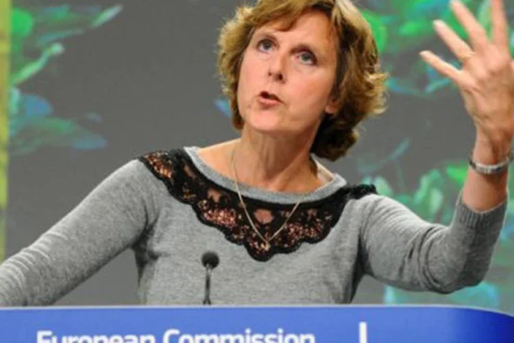 
	Connie Hedegaard, comiss&aacute;ria europeia para o Clima, discursa para Comiss&atilde;o Europeia: &quot;n&atilde;o haver&aacute; uma nova proposta&quot;, advertiu
 (John Thys/AFP)