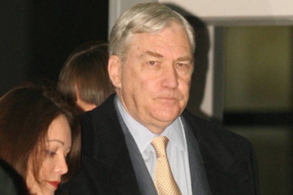Conrad Black, ex-magnata dos meios de comunicação, havia sido condenado nos Estados Unidos em 2007 a seis anos e meio de prisão por fraude financeira (Tasos Katopodis/Getty Images)