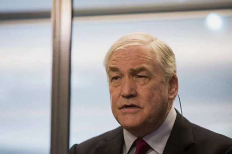Conrad Black: em seu auge, o conglomerado Hollinger International operou uma série de jornais, incluindo Chicago Sun-Times, Jerusalem Post, Daily Telegraph e National Post (Brent Lewin/Bloomberg)