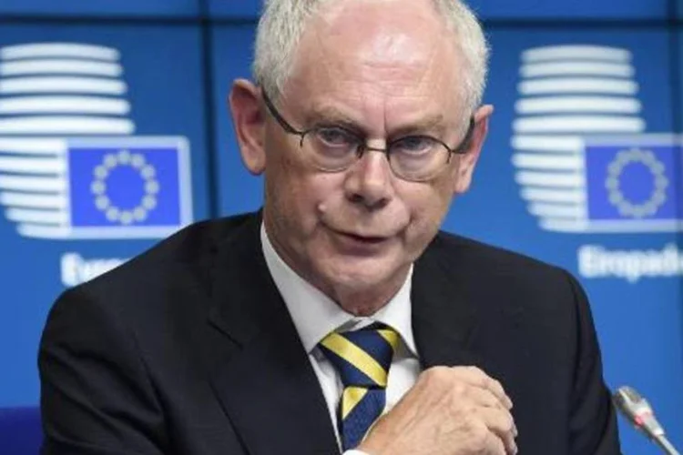 O presidente do Conselho Europeu, Herman Van Rompuy: UE poderá rever sanções (John Thys/AFP)