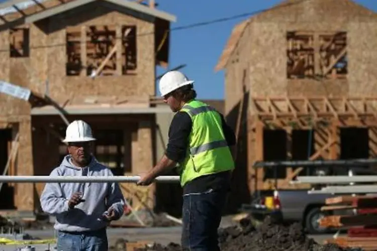 Construção civil: o número de empregados caiu levemente (Justin Sullivan/AFP)