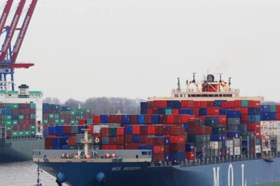 
	Navio com importados na Alemanha:&nbsp;dado mostra crescimento de 0,7 ponto percentual frente ao segundo trimestre deste ano e representa a 14&ordf; alta consecutiva
 (Joern Pollex/Getty Images)