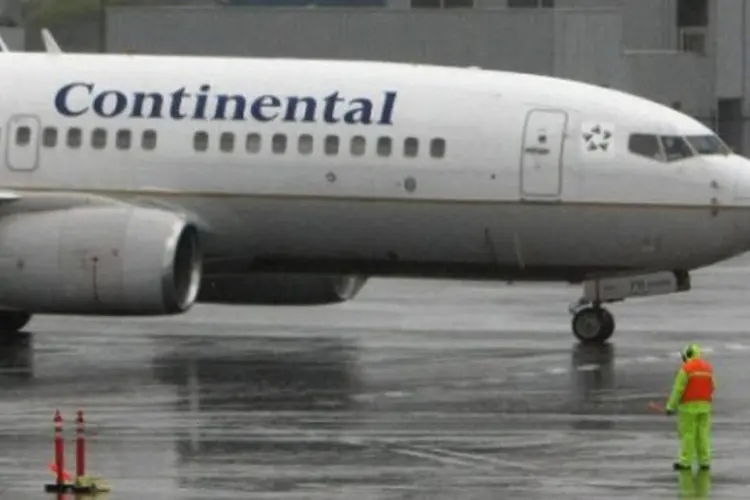 Avião da Continental Airlines: empresa formada pela fusão levará o nome da United Airlines (Arquivo/AFP)