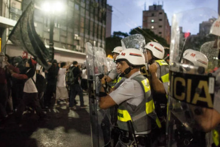 
	Protesto contra a Copa: MTST divulgou um manifesto com o nome &quot;Copa sem povo, t&ocirc; na rua de novo!&quot;
 (Victor Moriyama/Getty Images)