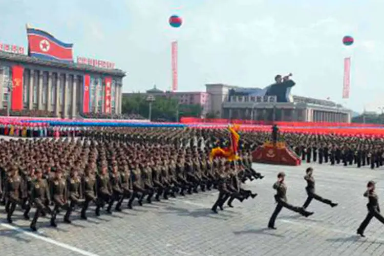 
	Desfile militar na Coreia do Norte: ONU quer levar autoridades &agrave; justi&ccedil;a por crimes contra direitos humanos
 (KNS/AFP)